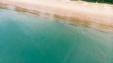 The top view of a beautiful beach. Stock Photos