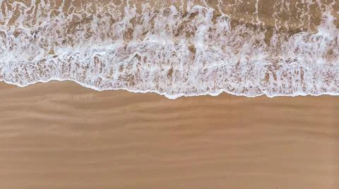 The top view of a beautiful beach. Stock Photos