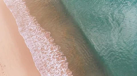 The top view of a beautiful beach. Stock Photos