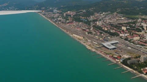 Top view of the beautiful coast Stock Footage 227154769