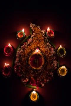 Top view of beautiful decorations Stock Photos