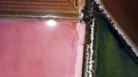 Top view of beautiful fields flooded with water	 Stock Footage 149320927