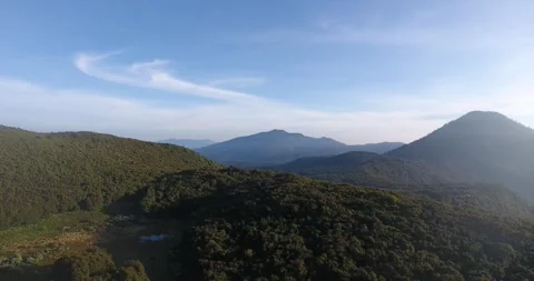 Top View Beautiful Papandayan Mount Stock Footage 245321397