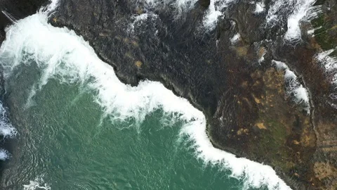 Top view of beautiful river rapids Vídeos de archivo 125771452