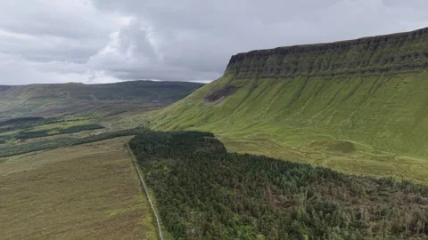 Top view of Benbulbin, County Sligo, Ireland. Stock Footage 341735089