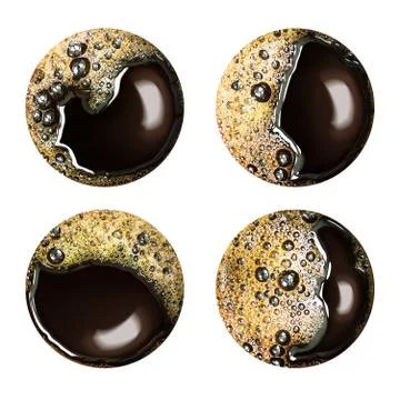 Top view of black coffee Stock Photos