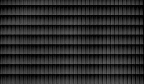 Top view of black double corrugated tiles on roof home or house pattern textu Stock Illustration