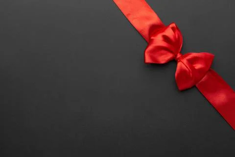 Top view black friday red ribbon with copy space. High quality and resolution Stock Photos