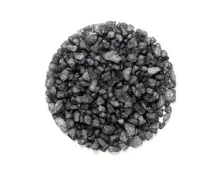 Top view of black salt Stock Photos