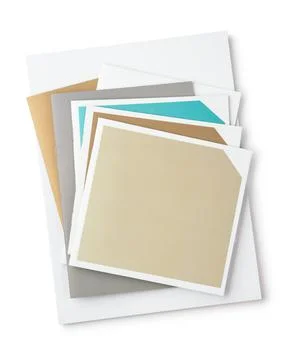 Top view of blank brochures Stock Photos