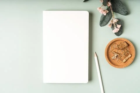 Top view blank paper Notebook Stock Photos