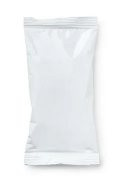 Top view of blank plastic snack package Stock Photos