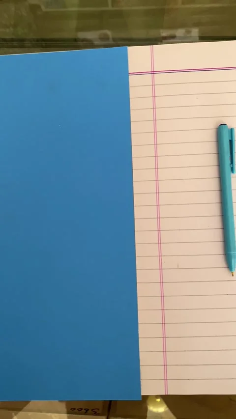 Top View of Blue Ball Pen on Register Page Stock Footage 293948421