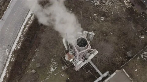 Top View Of The Boiler Room Pipe Stock Footage 170195696