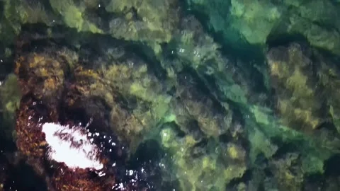 Top view of the bottom and waves 库存影片 239857477