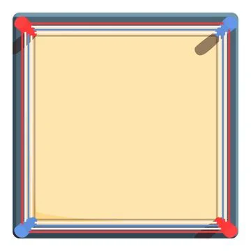 Top view boxing ring icon cartoon vector. Championship match Stock Illustration