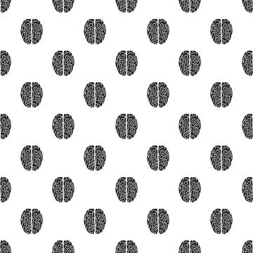 Top view brain pattern seamless Stock Illustration