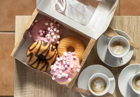 Top view of a breakfast Stock Photos