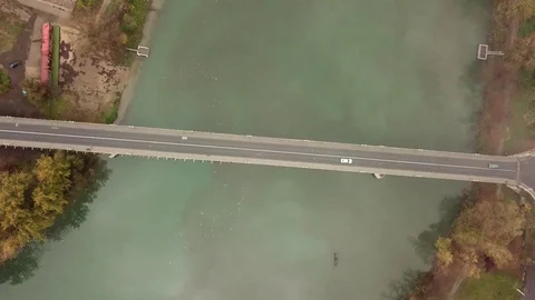 Top view of a bridge Stock Footage 120366018
