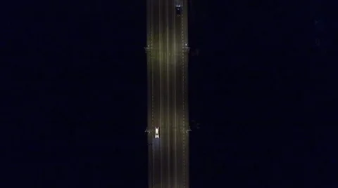 Top view of the bridge at night Video stock 67873508