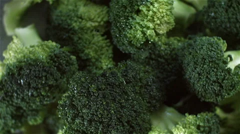Top view of Broccoli rotating Stock Footage 62376994