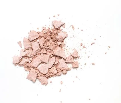 Top view of broken highlighting powder Stock Photos