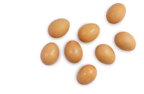 Top view brown eggs 스톡 사진