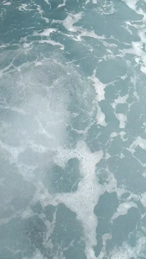 Top view of bubbling turquoise water with white foam and splashes in a swimmi Stock-Footage 344453462