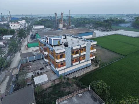 Top view of a building. Stock Photos