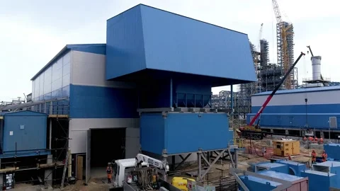 Top view of a building under construction Video stock 138271196