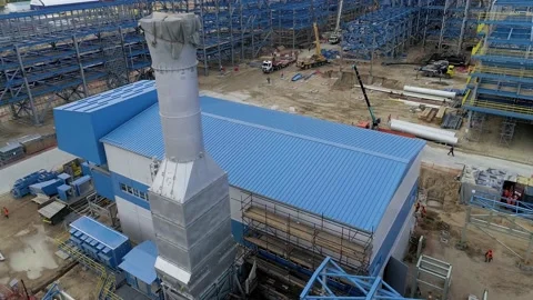 Top view of a building under construction Stock Footage 138271436