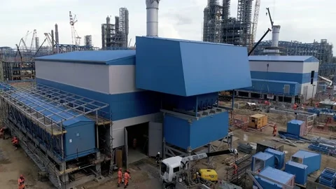 Top view of a building under construction Video stock 138271475