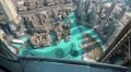Top view on Burj Khalifa Lake and Address hotel, Dubai, United Arab Emirates HD Footage