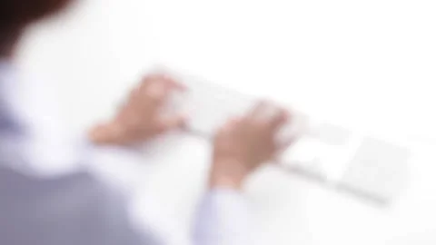 Top view of businessman using keyboard Stock Footage 158964114