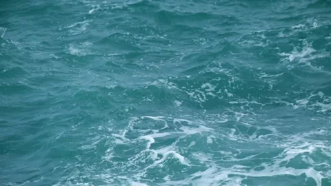 Top view of calm blue sea water wave motion Stock-Footage 319822331