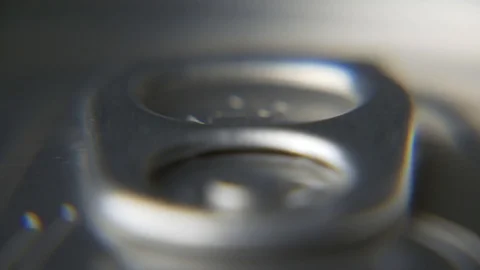Top view of can of soda or beer Stock Footage 106743518