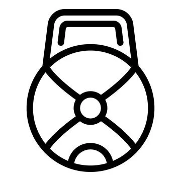 Top view cap icon outline vector. Back side Illustrazione stock