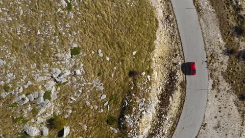Top view of car driving in mountains. Stock Footage 142737576