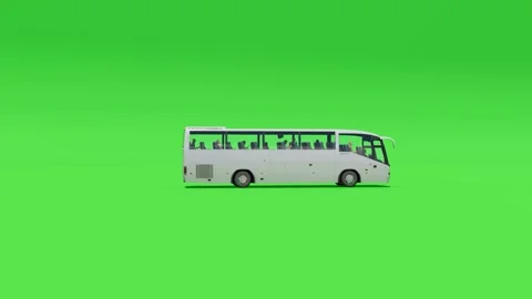 Top View Car Forward Back Green Screen Stock Footage 323494693