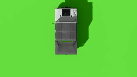 Top View Car Forward Back Green Screen Stock Footage 323797134