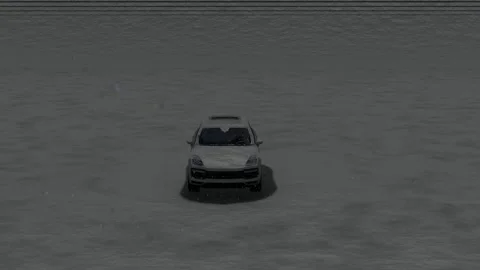 Top View Car with Headlights Off Animation Stock Footage 318033442