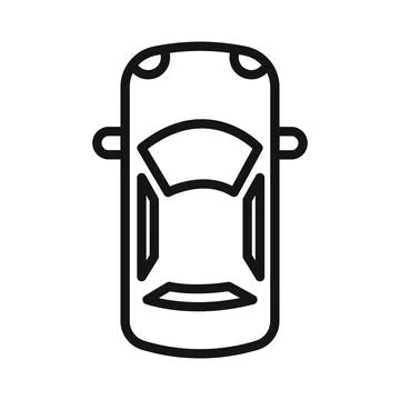 Top view car icon mark in filled style Stock Illustration