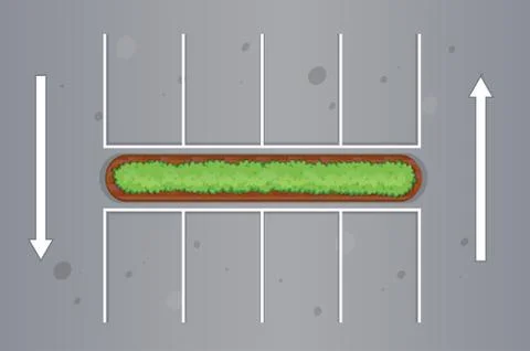 Top view of car park Illustrazione stock