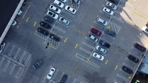 Top view of the car parking Video stock 247165819