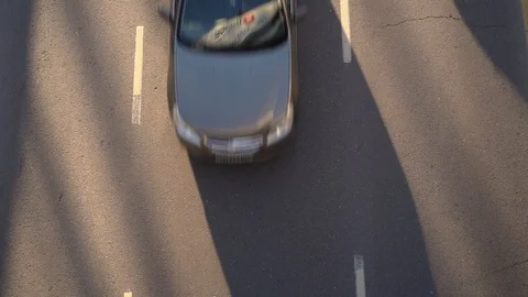 Top view of the car, slow motion video Stock Footage 99870495
