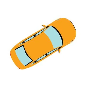 Top view of car vector icon Stock Illustration