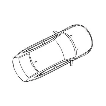 Top view of car vector icon Stock Illustration