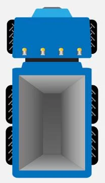 Top view Cargo Dump Truck Vector Stock Illustration