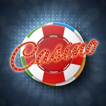 Top view of casino chips Stock Illustration