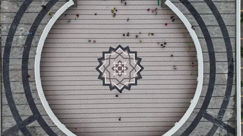 Top view of Central Java Grand Mosque, Magelang, Indonesia Stock Footage 300929476